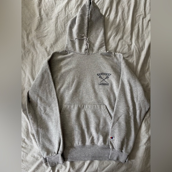 Champion Gray Nantucket Lacrosse Hoodie - Picture 1 of 9